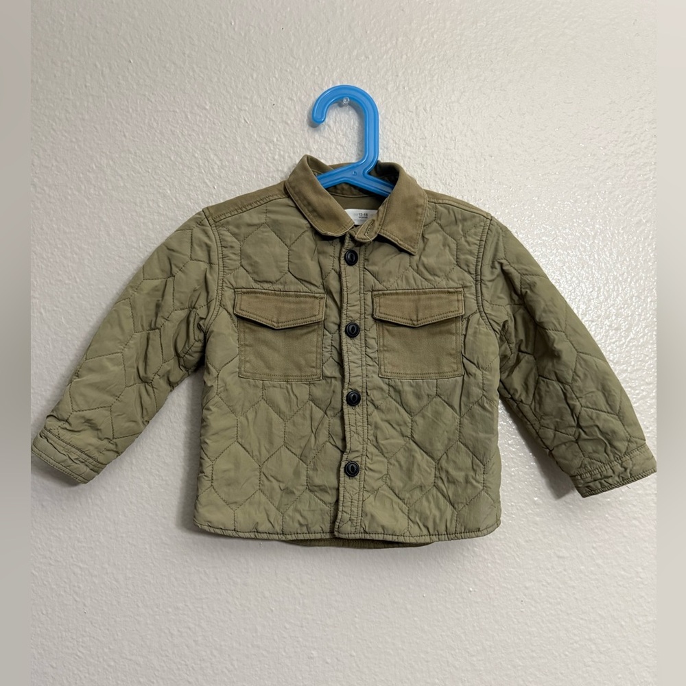 Zara Kids Green Quilted Jacket